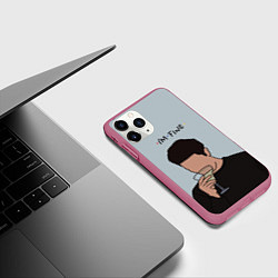 Чехол iPhone 11 Pro матовый Ross - im fine, цвет: 3D-малиновый — фото 2