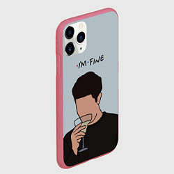 Чехол iPhone 11 Pro матовый Ross - im fine, цвет: 3D-малиновый — фото 2