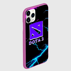 Чехол iPhone 11 Pro матовый Dota неоновый шторм, цвет: 3D-фиолетовый — фото 2