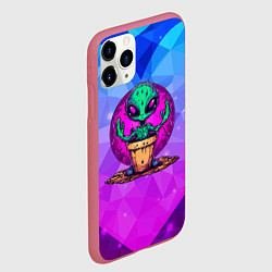Чехол iPhone 11 Pro матовый Кактус в виде инопланетянина, цвет: 3D-малиновый — фото 2