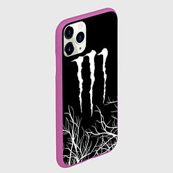 Чехол iPhone 11 Pro матовый Monster energy лес, цвет: 3D-фиолетовый — фото 2