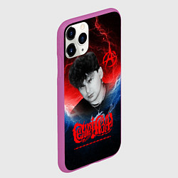 Чехол iPhone 11 Pro матовый Сектор газа Юрий Хой, цвет: 3D-фиолетовый — фото 2