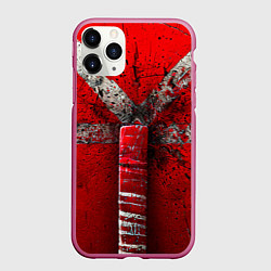 Чехол iPhone 11 Pro матовый Красная клюшка, цвет: 3D-малиновый
