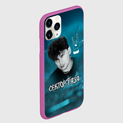 Чехол iPhone 11 Pro матовый Сектор газа Юрий Хой, цвет: 3D-фиолетовый — фото 2