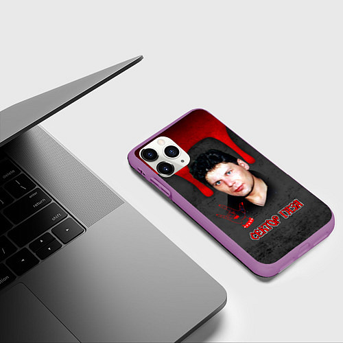 Чехол iPhone 11 Pro матовый Сектор газа - рок жив / 3D-Фиолетовый – фото 3