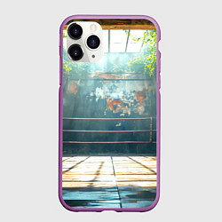 Чехол iPhone 11 Pro матовый Ринг под открытым небом, цвет: 3D-фиолетовый
