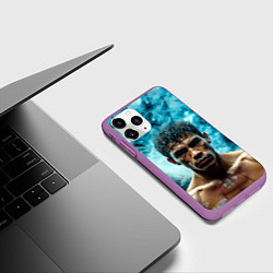 Чехол iPhone 11 Pro матовый Артуро Гатти в дыму, цвет: 3D-фиолетовый — фото 2