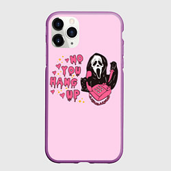 Чехол iPhone 11 Pro матовый Крик по телефону, цвет: 3D-фиолетовый