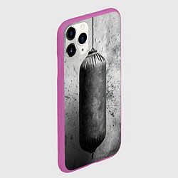 Чехол iPhone 11 Pro матовый Серая боксерская груша, цвет: 3D-фиолетовый — фото 2