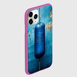 Чехол iPhone 11 Pro матовый Синяя боксерская груша, цвет: 3D-фиолетовый — фото 2