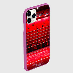 Чехол iPhone 11 Pro матовый Красный ринг, цвет: 3D-фиолетовый — фото 2