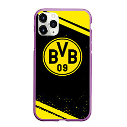 Чехол iPhone 11 Pro матовый Borussia полосы, цвет: 3D-фиолетовый
