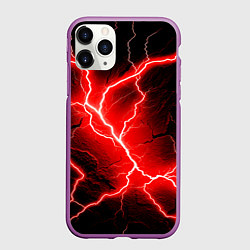 Чехол iPhone 11 Pro матовый Lightning, цвет: 3D-фиолетовый