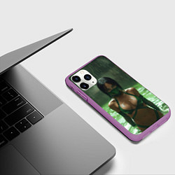 Чехол iPhone 11 Pro матовый Jade Mortal Kombat, цвет: 3D-фиолетовый — фото 2