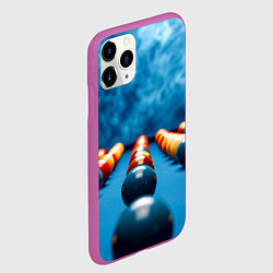 Чехол iPhone 11 Pro матовый Бильярдный шар синий дым, цвет: 3D-фиолетовый — фото 2