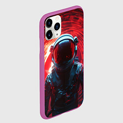 Чехол iPhone 11 Pro матовый Космонавт стоит за порталом, цвет: 3D-фиолетовый — фото 2