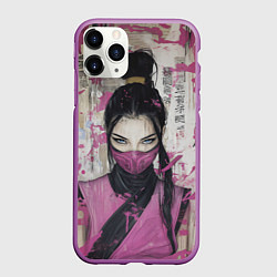 Чехол iPhone 11 Pro матовый Милина в японском стиле, цвет: 3D-фиолетовый