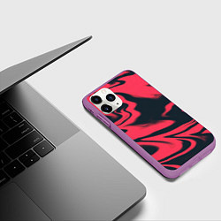 Чехол iPhone 11 Pro матовый Color black red, цвет: 3D-фиолетовый — фото 2