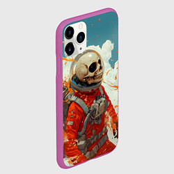 Чехол iPhone 11 Pro матовый Скелет в облаках из космоса, цвет: 3D-фиолетовый — фото 2
