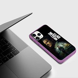 Чехол iPhone 11 Pro матовый Джоэл и Элли The last of us, цвет: 3D-фиолетовый — фото 2