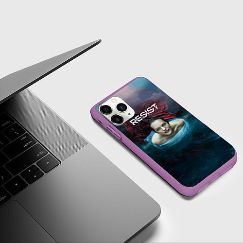 Чехол iPhone 11 Pro матовый Рассказ служанки - Джун / 3D-Фиолетовый – фото 3