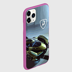 Чехол iPhone 11 Pro матовый Lamborghini - motorsport extreme, цвет: 3D-фиолетовый — фото 2