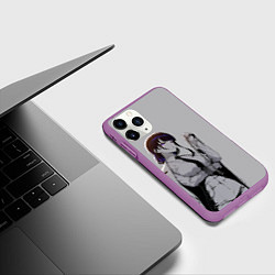 Чехол iPhone 11 Pro матовый Сегун Райден и цепь, цвет: 3D-фиолетовый — фото 2