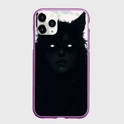 Чехол iPhone 11 Pro матовый Волчица, цвет: 3D-фиолетовый
