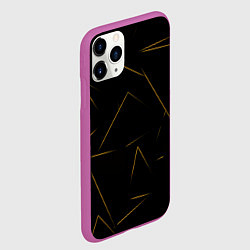 Чехол iPhone 11 Pro матовый Color yellow line, цвет: 3D-фиолетовый — фото 2