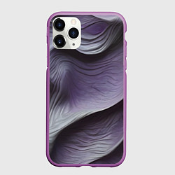 Чехол iPhone 11 Pro матовый Пластилиновые волны, цвет: 3D-фиолетовый