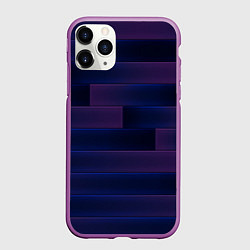 Чехол iPhone 11 Pro матовый Color blue square, цвет: 3D-фиолетовый