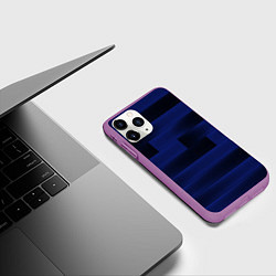 Чехол iPhone 11 Pro матовый Color blue square, цвет: 3D-фиолетовый — фото 2