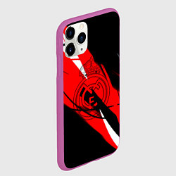 Чехол iPhone 11 Pro матовый Real Madrid текстура, цвет: 3D-фиолетовый — фото 2