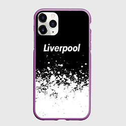 Чехол iPhone 11 Pro матовый Liverpool краски белые, цвет: 3D-фиолетовый