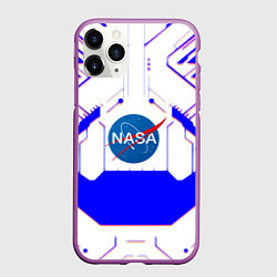 Чехол iPhone 11 Pro матовый NASA cosmos geometry, цвет: 3D-фиолетовый