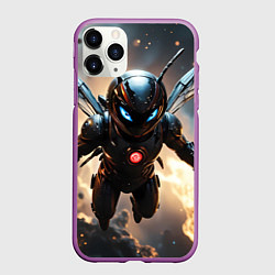 Чехол iPhone 11 Pro матовый Человек-оса, цвет: 3D-фиолетовый