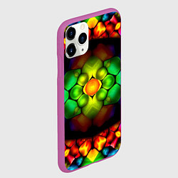 Чехол iPhone 11 Pro матовый Мягкий калейдоскоп, цвет: 3D-фиолетовый — фото 2