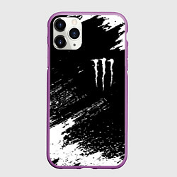 Чехол iPhone 11 Pro матовый Monster energy белые краски, цвет: 3D-фиолетовый
