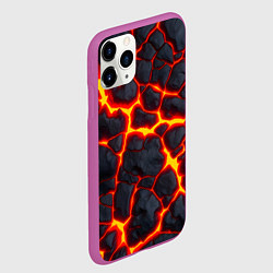 Чехол iPhone 11 Pro матовый Реки лавы, цвет: 3D-фиолетовый — фото 2