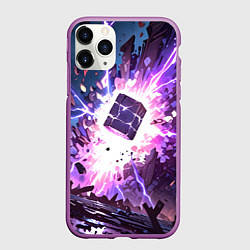 Чехол iPhone 11 Pro матовый Магический куб, цвет: 3D-фиолетовый