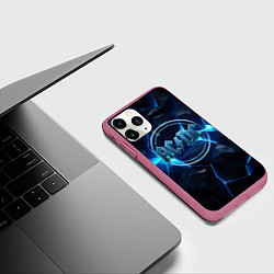 Чехол iPhone 11 Pro матовый ACDC ледяная текстура, цвет: 3D-малиновый — фото 2