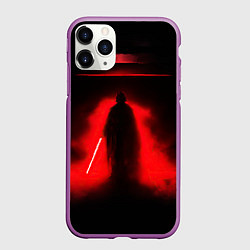 Чехол iPhone 11 Pro матовый Вейдер во тьме звёздные войны, цвет: 3D-фиолетовый
