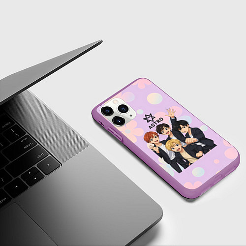 Чехол iPhone 11 Pro матовый Astro anime / 3D-Фиолетовый – фото 3