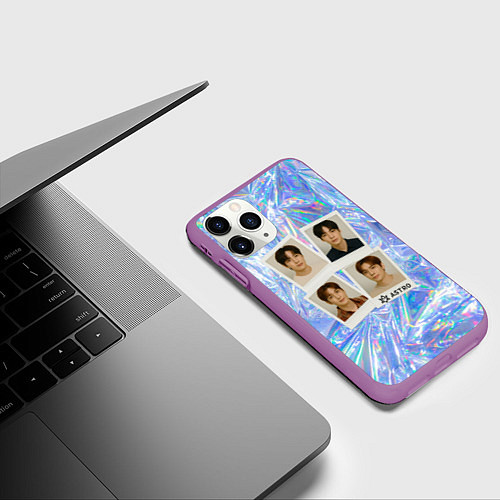 Чехол iPhone 11 Pro матовый Astro четыре фото / 3D-Фиолетовый – фото 3