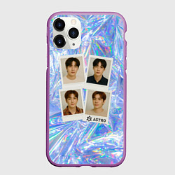 Чехол iPhone 11 Pro матовый Astro четыре фото, цвет: 3D-фиолетовый