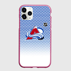 Чехол iPhone 11 Pro матовый Колорадо Эвеланш - геометрический градиент, цвет: 3D-малиновый
