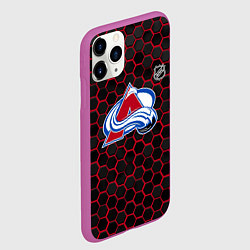 Чехол iPhone 11 Pro матовый Колорадо Эвеланш - соты с подсветкой, цвет: 3D-фиолетовый — фото 2