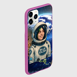 Чехол iPhone 11 Pro матовый Билли Айлиш в стиле космонавта, цвет: 3D-фиолетовый — фото 2