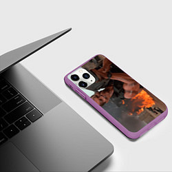 Чехол iPhone 11 Pro матовый Базука в руках Арнольда Шварценеггера, цвет: 3D-фиолетовый — фото 2