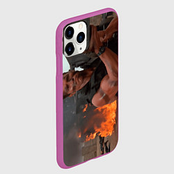 Чехол iPhone 11 Pro матовый Базука в руках Арнольда Шварценеггера, цвет: 3D-фиолетовый — фото 2